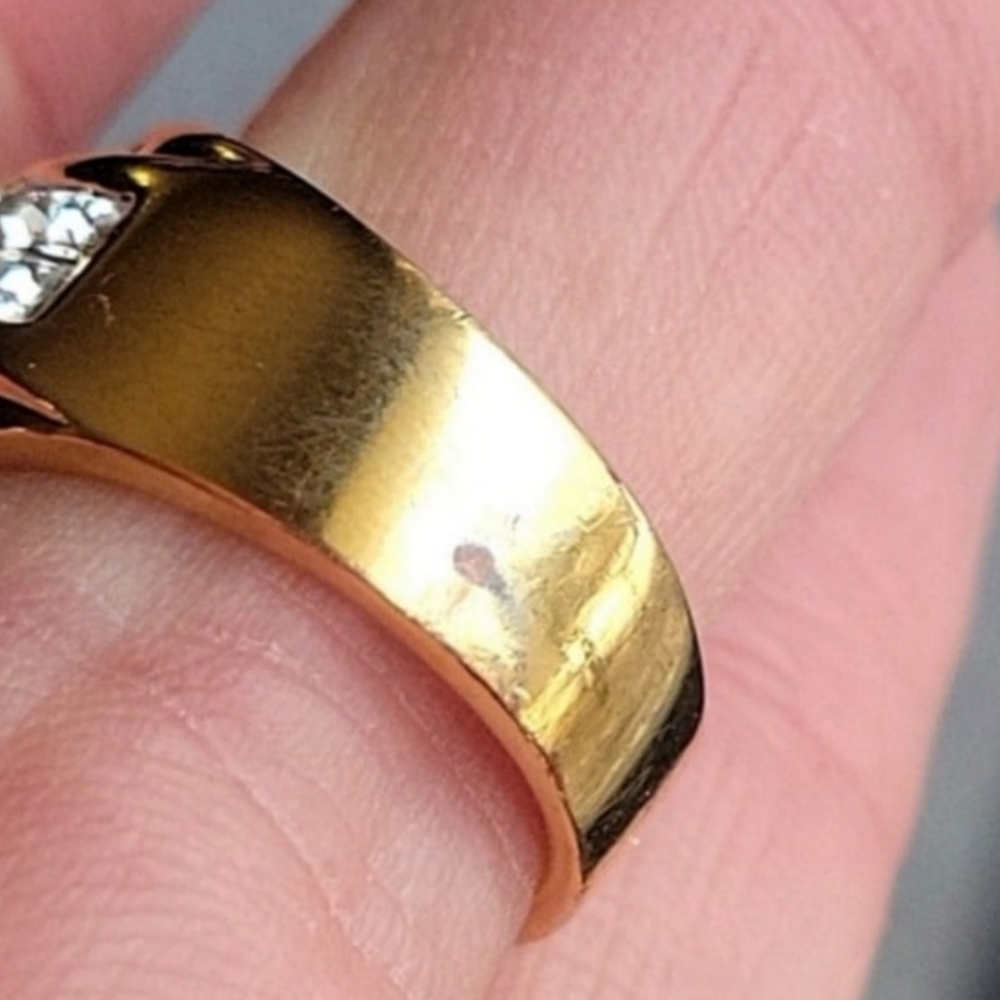 ❤️ 14k GOLD PLATED CZ RING SIZE 8 - Picture 5 of 12